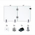 Tempered Glass Fence Gate Kit - 12mm Clear — Two-Panel Gate Kit (Three Sizes)