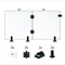 Tempered Glass Fence Gate Kit - 12mm Clear — Two-Panel Gate Kit (Three Sizes)