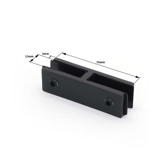 Glass Connector 180' Black