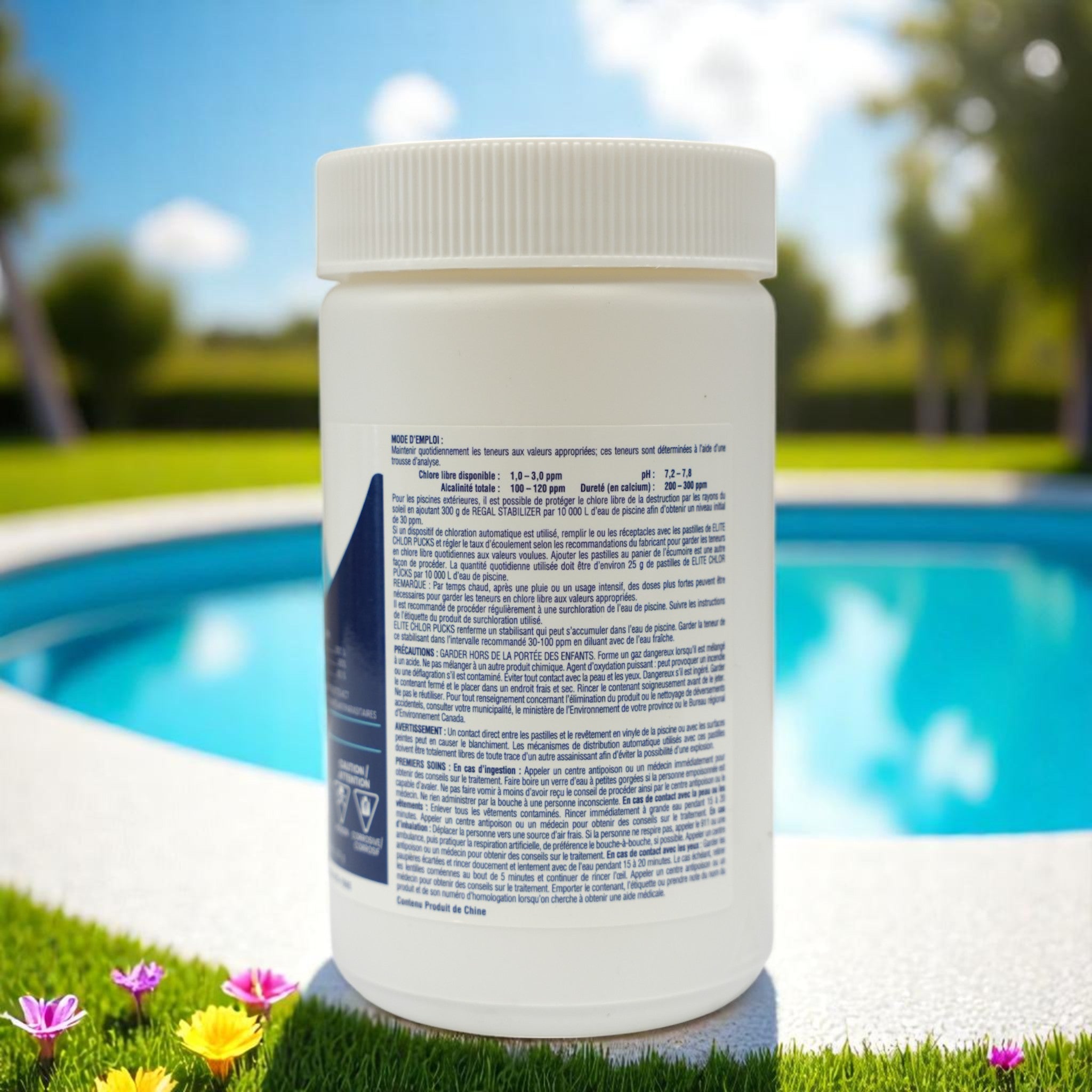  Regal Elite Chlor Pucks 1kg container – poolside sanitation